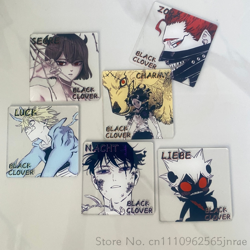 Office Furniture Design - Black Clover Anime Creative Acrylic Coaster