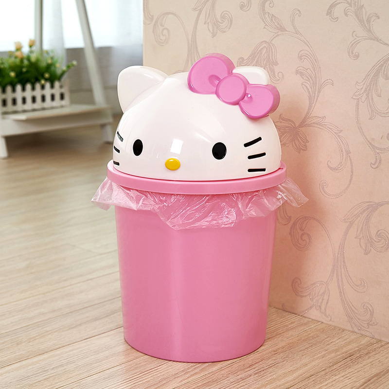 Office Furniture Design - Hello Kitty Small Desktop Trash Can