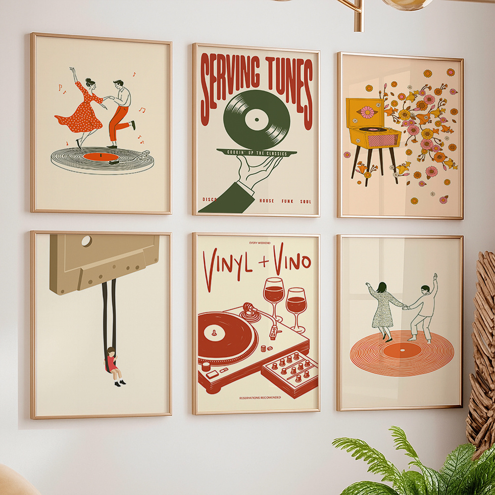 Office Furniture Design - 1pc Vintage Music Canvas Poster Unframed