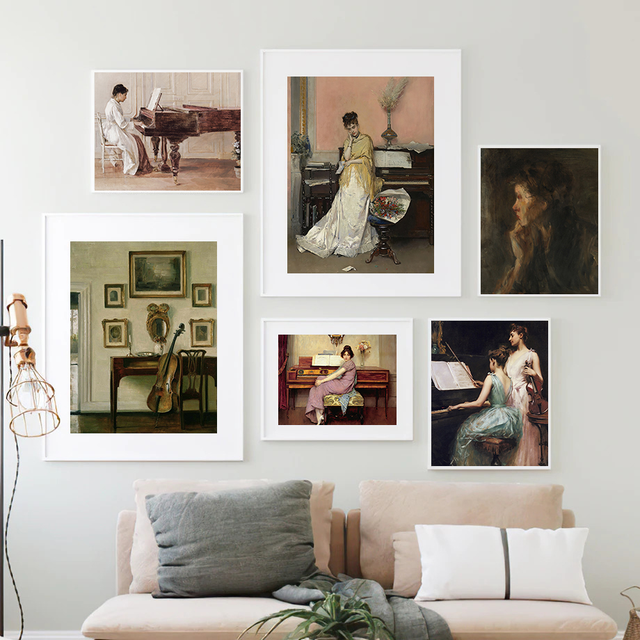 Girl Reading Vintage Oil Paint - Office Furniture Hon recension och pris