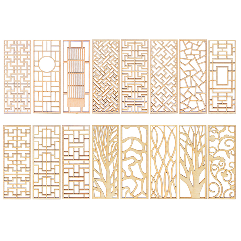 4pcs Wooden Miniature Partitio - Partition Screen Divider recension och pris