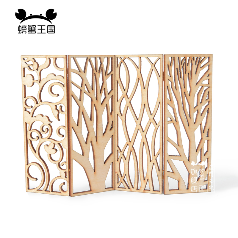 4pcs Wooden Miniature Partitio - Partition Screen Divider recension och pris