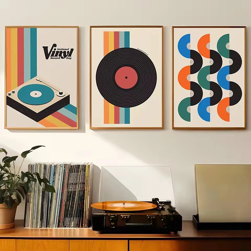 Mid Century Vinyl Record Canva - Office Furniture Design recension och pris