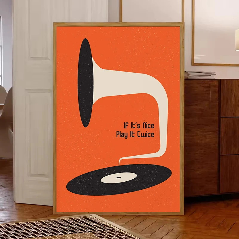 Mid Century Vinyl Record Canva - Office Furniture Design recension och pris