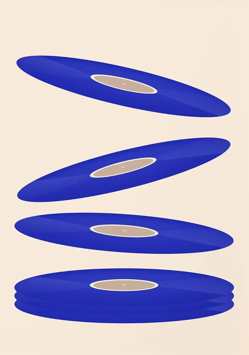 Mid Century Vinyl Record Canva - Office Furniture Design recension och pris
