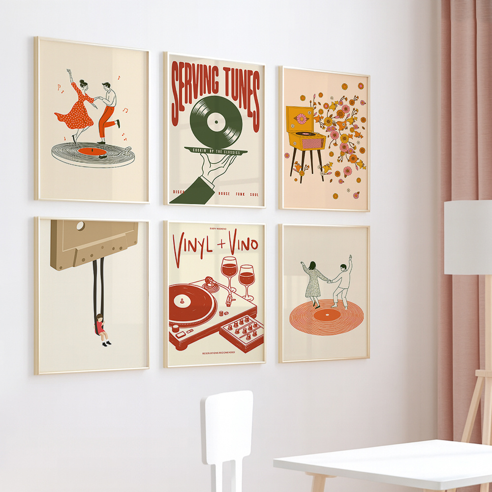 1pc Vintage Music Canvas Poste - Office Furniture Design recension och pris