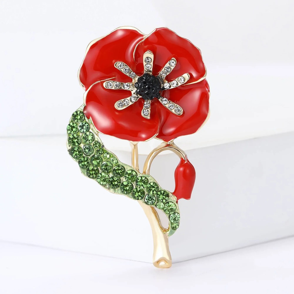 1PC Enamel Poppy Flower Wreath - Office Furniture Hon recension och pris