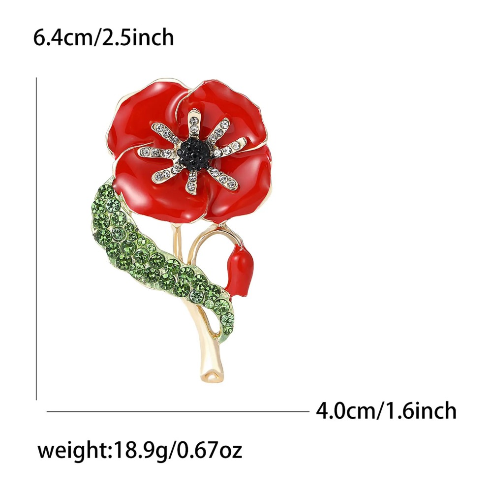 1PC Enamel Poppy Flower Wreath - Office Furniture Hon recension och pris