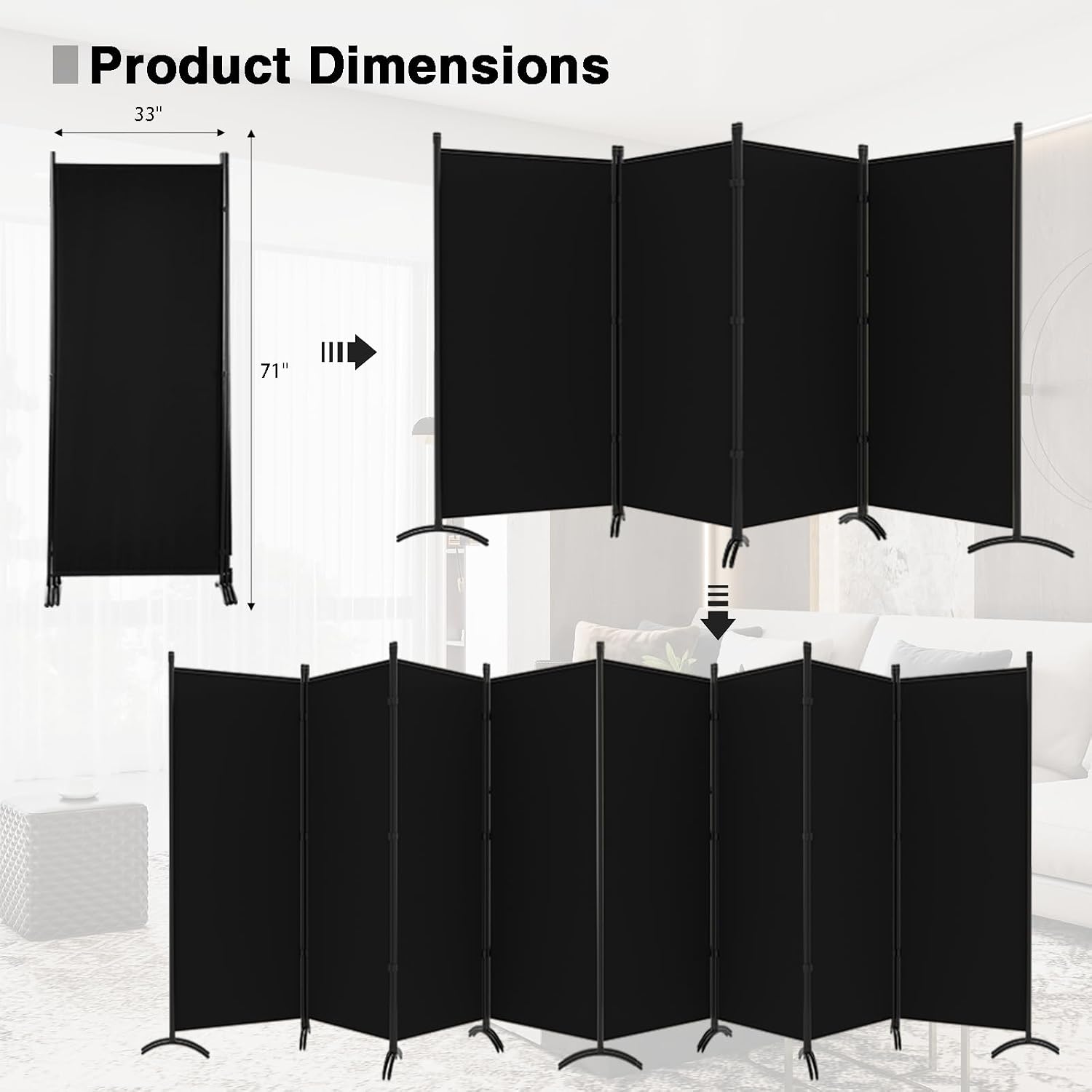 Room Divider-Folding Privacy S - Partition Screen Divider recension och pris