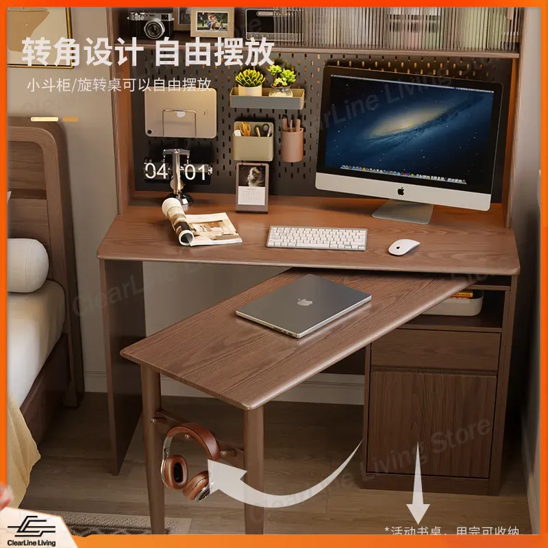 Solid Wood Corner Folding Desk - Wall Mounted Desk Fold recension och pris